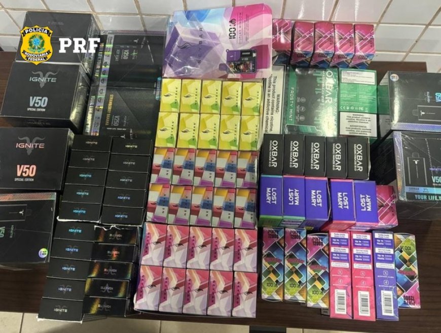 PRF apreende mais de 400 cigarros eletrônicos contrabandeados